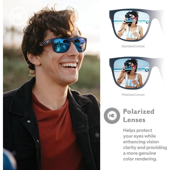 🆕 Men Blue Sport Polarized Sunglasses Torrey Pines Resistant Lenses Protection - Picture 4 of 7